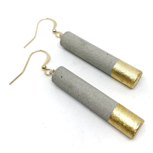 Luna long cylinder earrings
