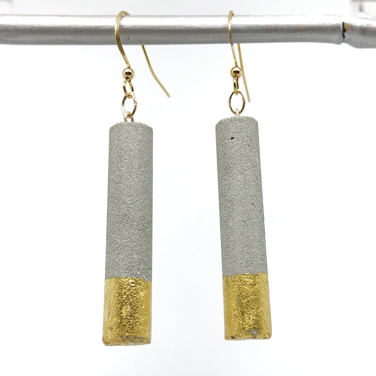 Luna long cylinder earrings