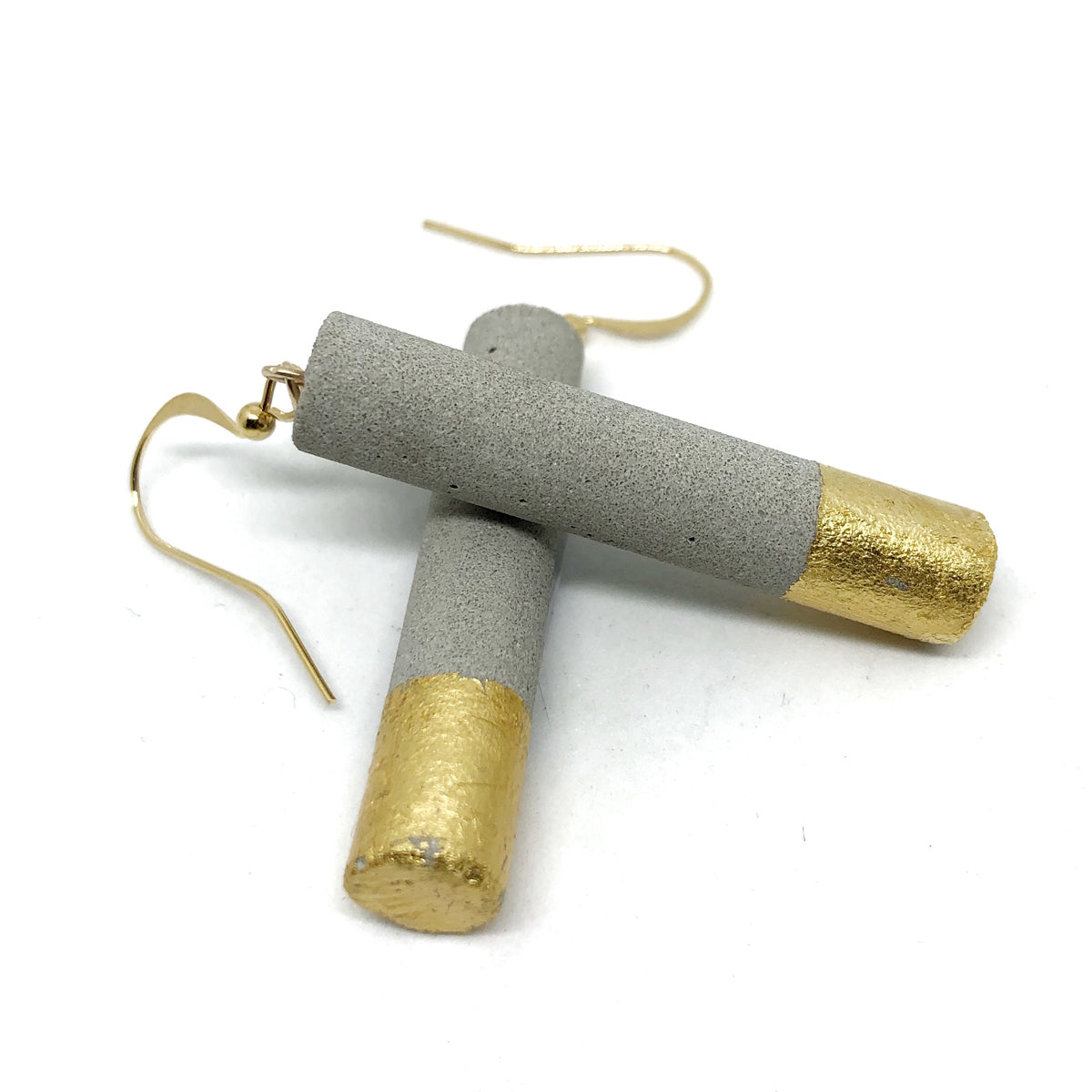 Luna long cylinder earrings