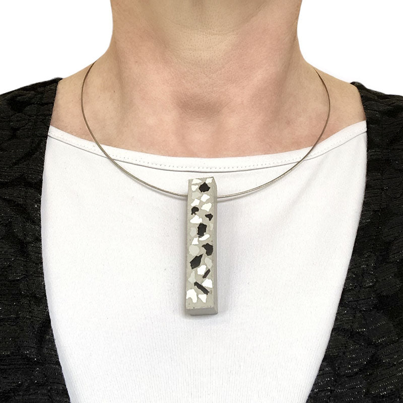 Caroline long rectangle necklace