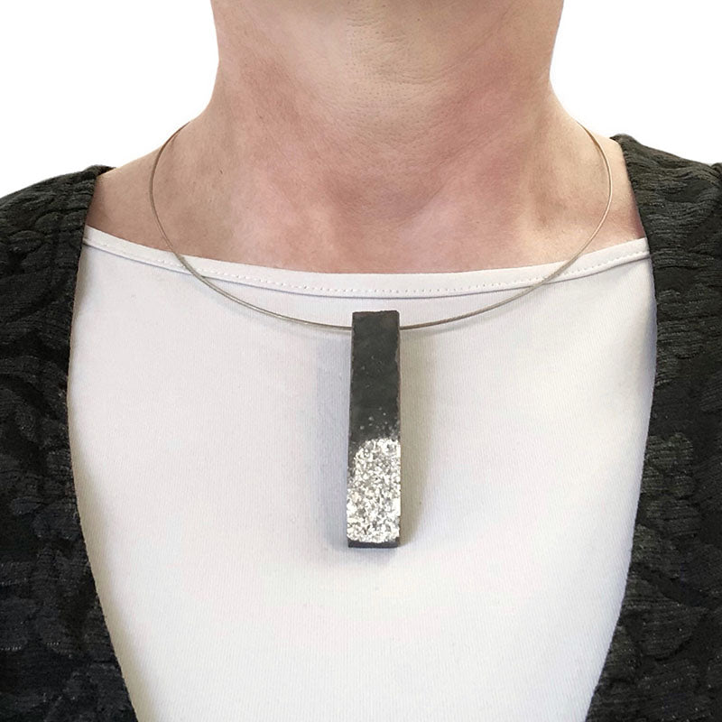 Diane long rectangle necklace