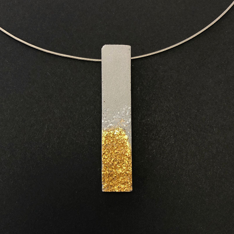 Inès long rectangle necklace