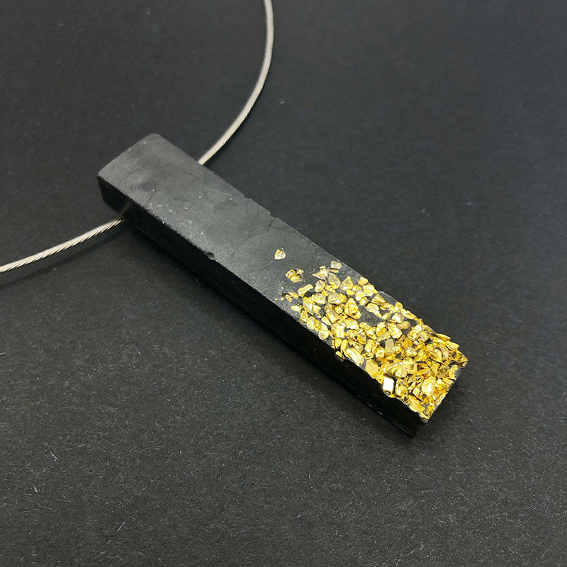 Justine long rectangle necklace