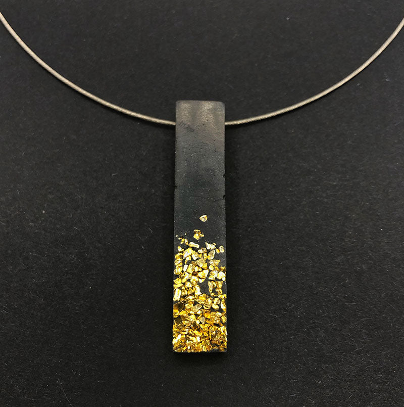 Justine long rectangle necklace