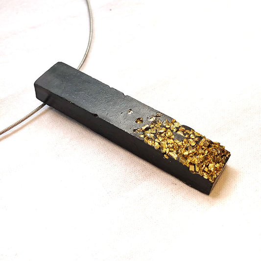 Justine long rectangle necklace