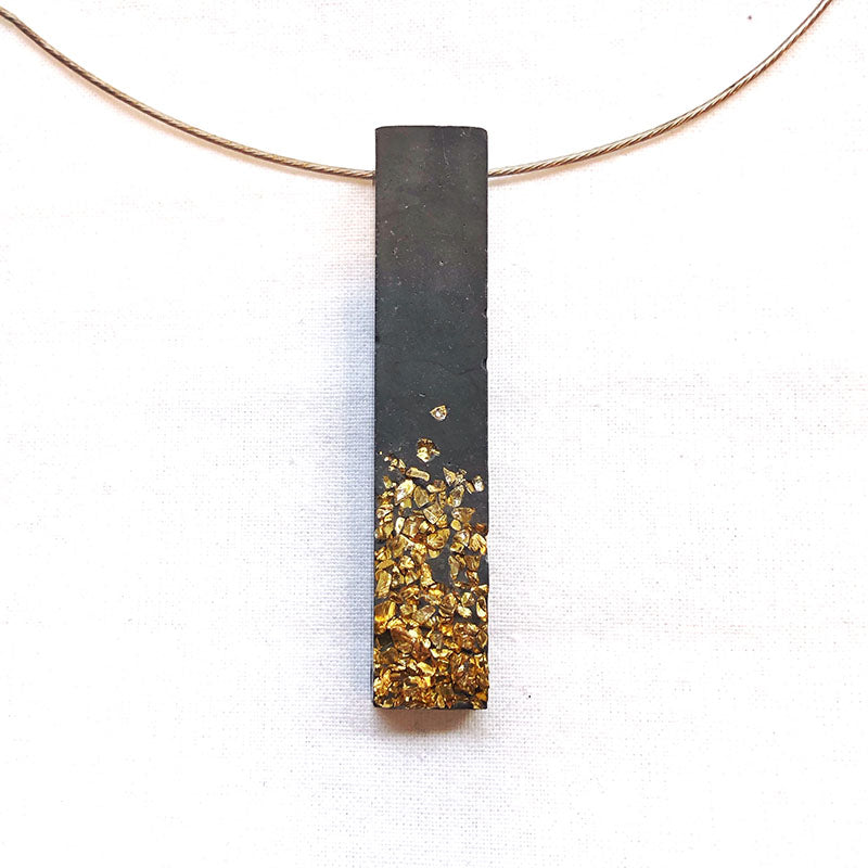 Justine long rectangle necklace