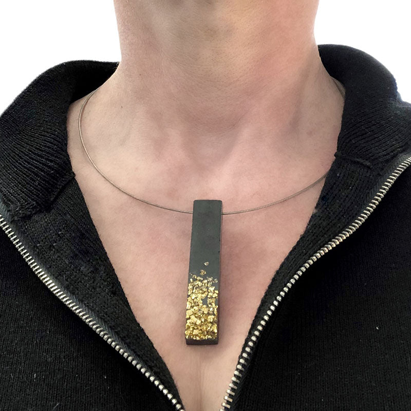 Justine long rectangle necklace