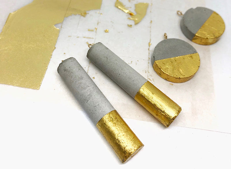 Luna long cylinder earrings