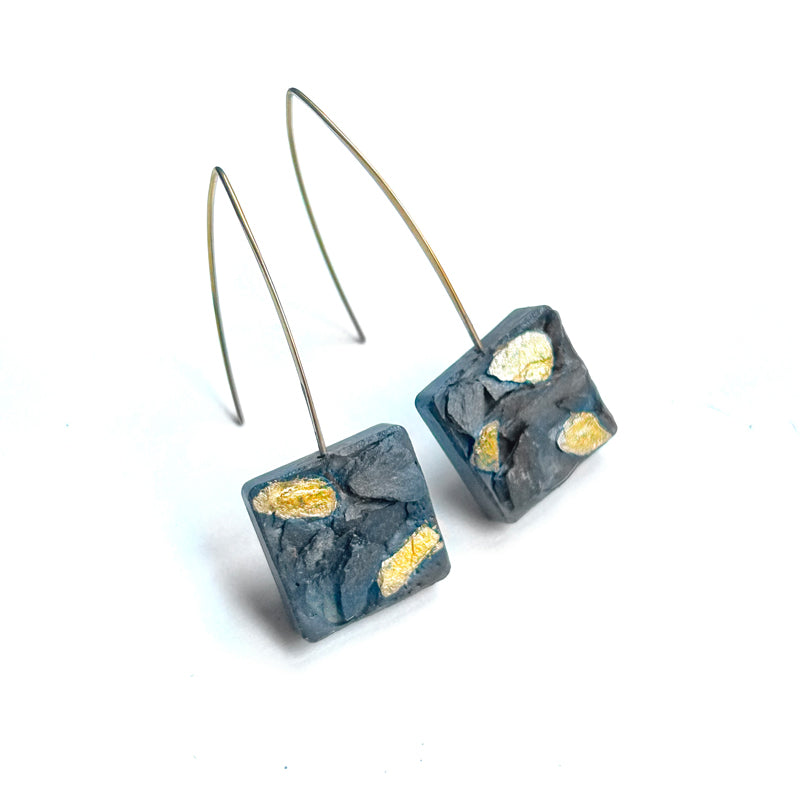 Boucles d'oreilles Alice carrées