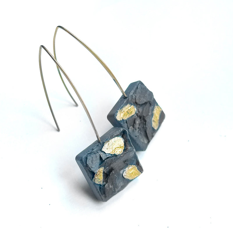 Boucles d'oreilles Alice carrées