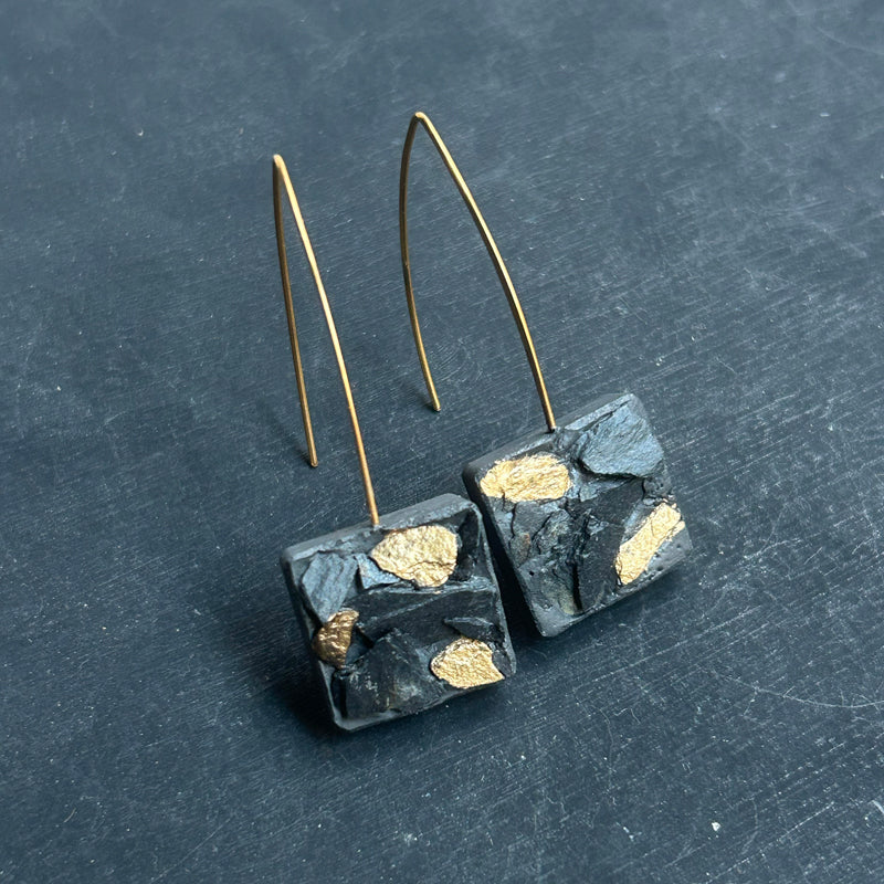 Boucles d'oreilles Alice carrées